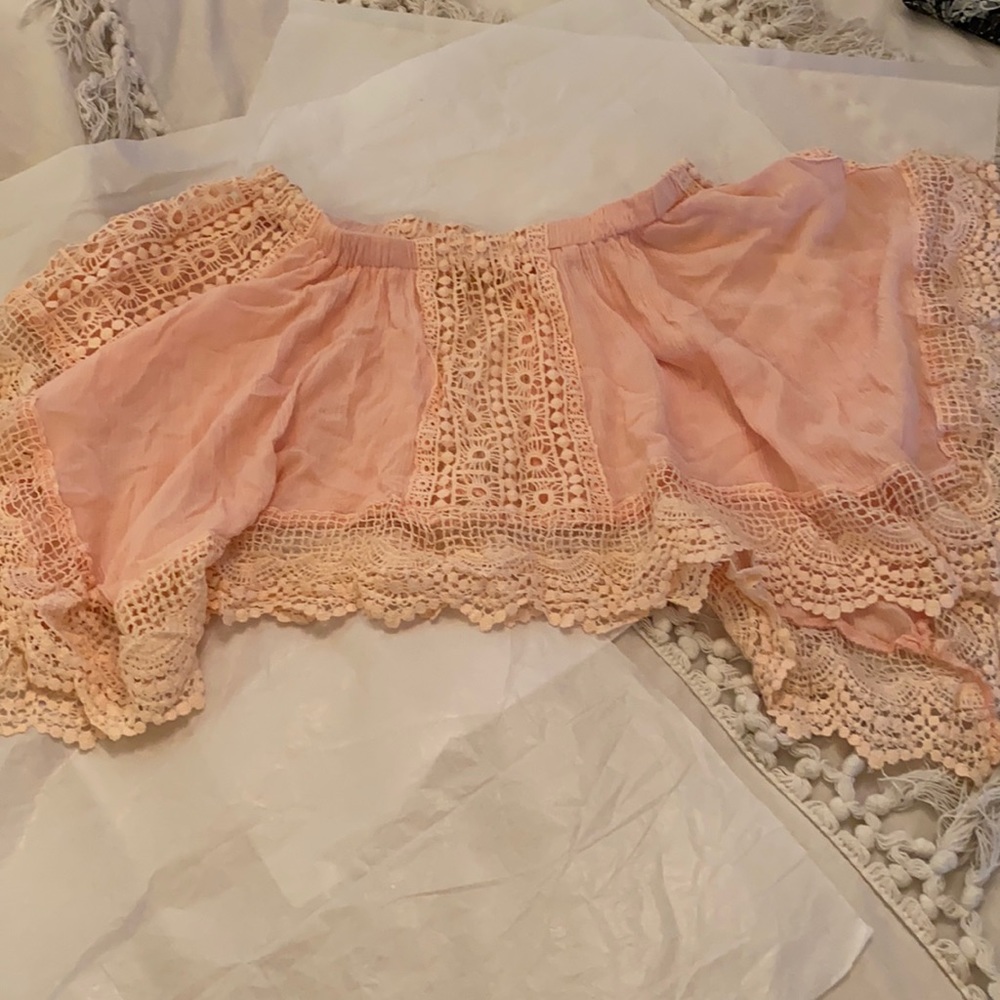 Crochet poncho style top